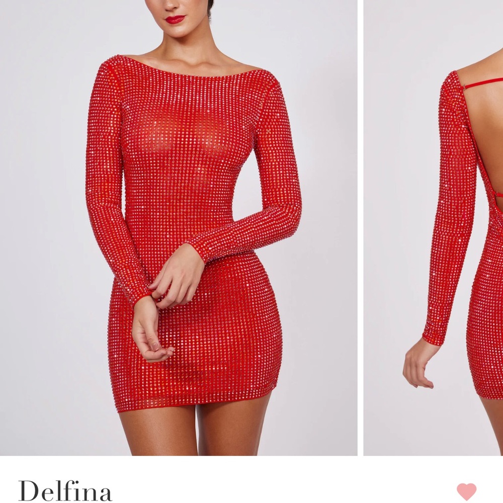 Oh Polly Red Ribbed Backless Bodycon Dress